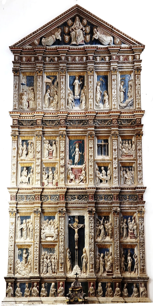 L'immagine mostra l'opera del Gagini nella Chiesa della Santissima Trinità